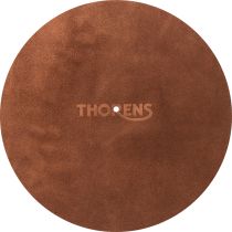 Leather turntable mat bruin/ cognac
