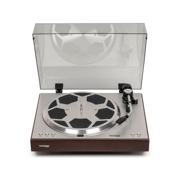Thorens TD 404 DD platenspeler walnoot hoogglans